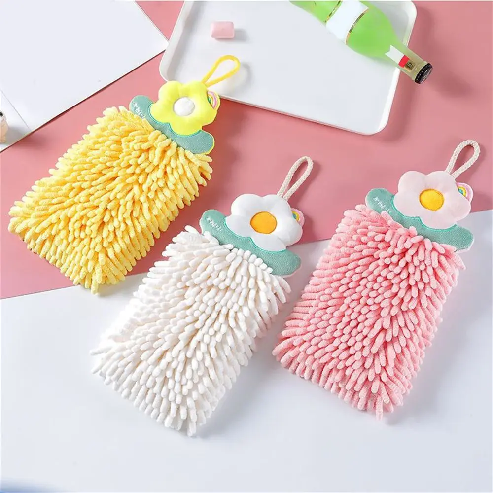 

Wall-Mounted Wipe Hand Towel Super Absorbent Fast Drying Chenille Cleaning Cloth Kitchen Bathroom Supplies