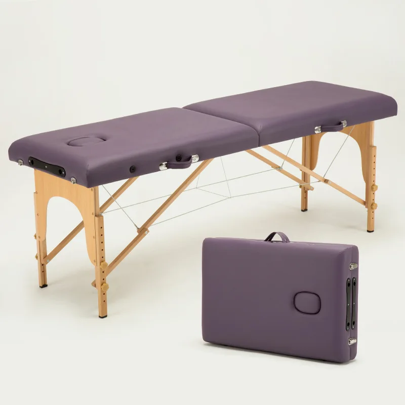 Folding Beauty Salon Bed Professional Portable Spa Massage Tables Foldable with Bag Salon Furniture Wooden 185x60/185x70cm