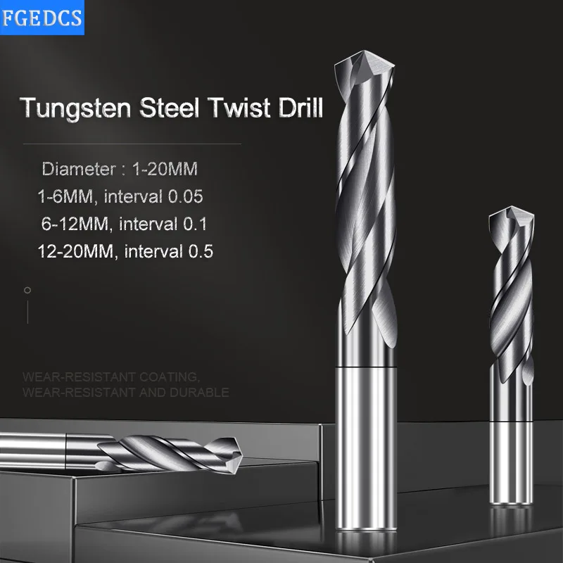 Tungsten Carbide Drill Bits 1.0-20mm Metalworking For Stainless Steel Milling Cutter Tools drill bits