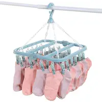 Drying Clip Swivel Hangers For Clothes With Clips Wind-Proof Swivel Hangers For Clothes Lingerie Socks 1