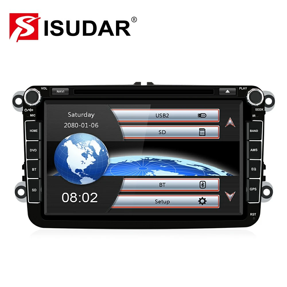 Isudar Car Multimedia player GPS 2 Din Autoradio For VW/POLO/PASSAT b6