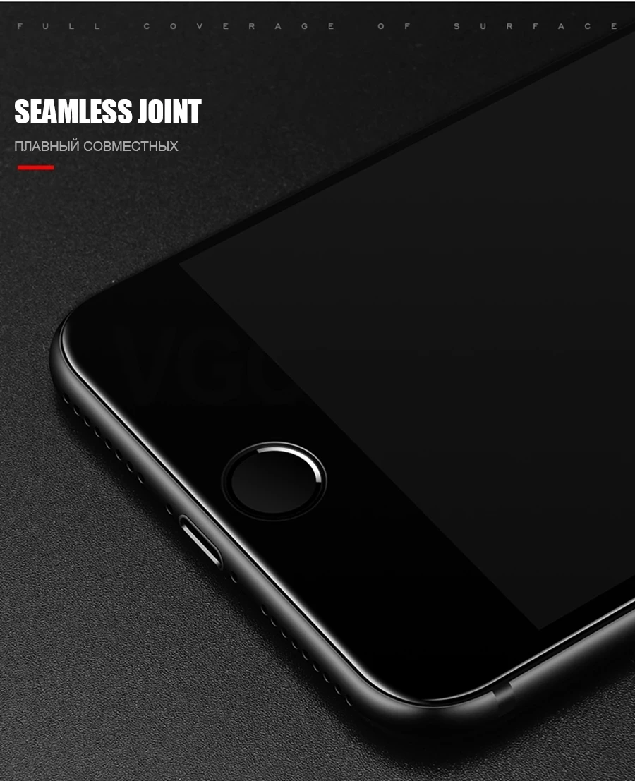 Pellicola salvaschermo nera da 3 pezzi per iPhone 7 8 6 6S Plus vetro temperato - immagine 4