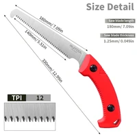 Hunting Saw High Carbon Steel 12 TPI Curved Saw Blade Triple Cut Bone Saw Outdoor-Hunting Saw with Comfortable Handle 2
