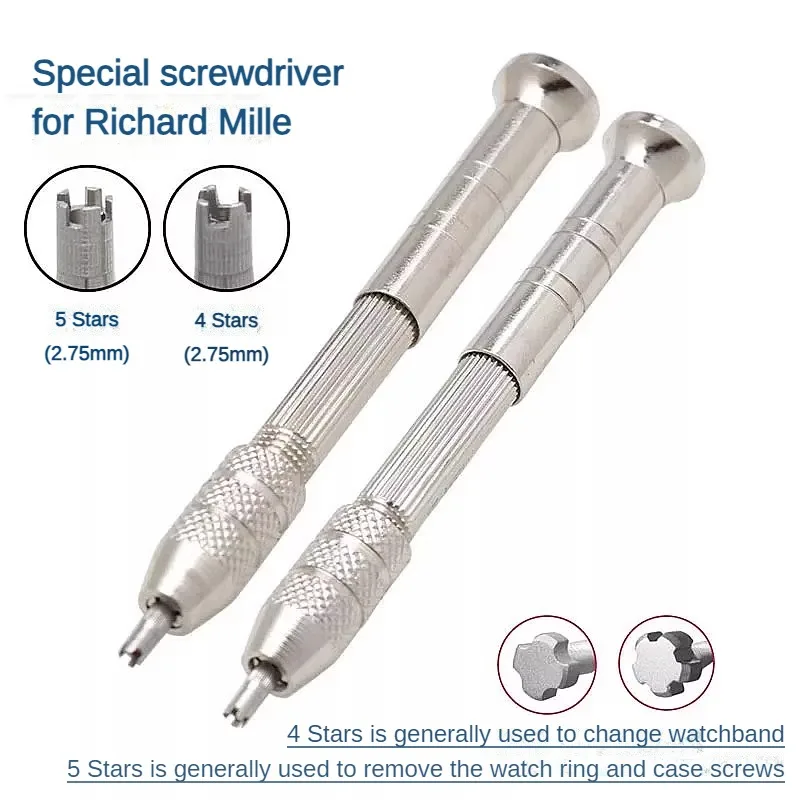 Per Richard Mille Solid Stainless Steel Quattro Cacciavite A Cinque Stelle Sostituisci L'Installazione Cinturino Dell'Orologio 4 5 Accessori Per Utens