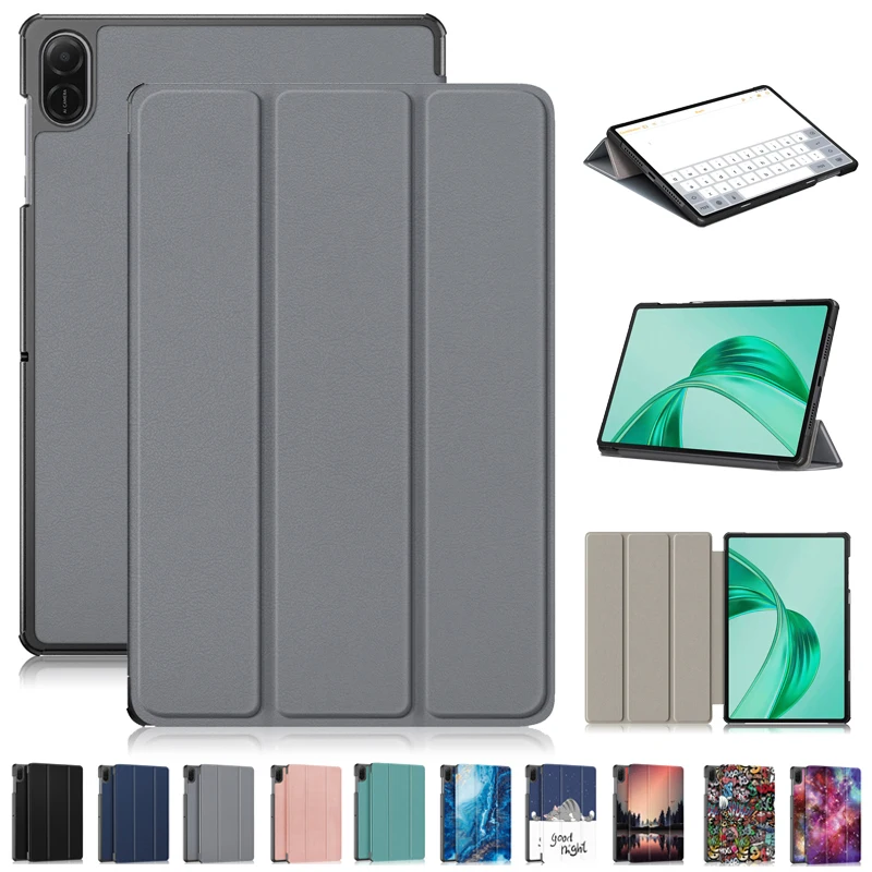 Elegant Trifold Magnetic Leather Tablet Case - Stand Hard Cover