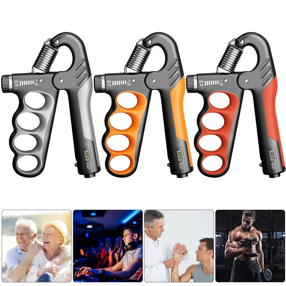 5-100 KG Hand Gripper Gym Wrist Expander Hand Strengthener Adjustable Muscle Building Hand Therapy Recovery Forearm Trainer