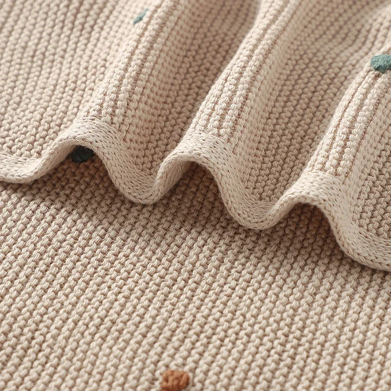Knitted Baby Blankets Newborn Bedding Infant Kids Cotton Muslin Swaddle Wrap Stroller Blankets Nap Cover