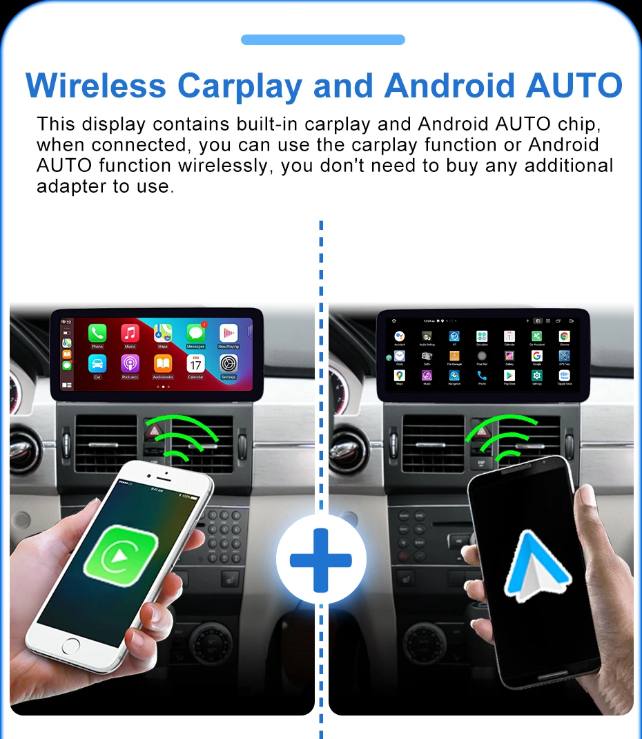 12,5" Wireless Carplay Android Auto Linux Autoradio-Bildschirm für Mercedes Benz GLK Klasse X204 2008-2012 Bluetooth Airplay Autolink – Detail 8