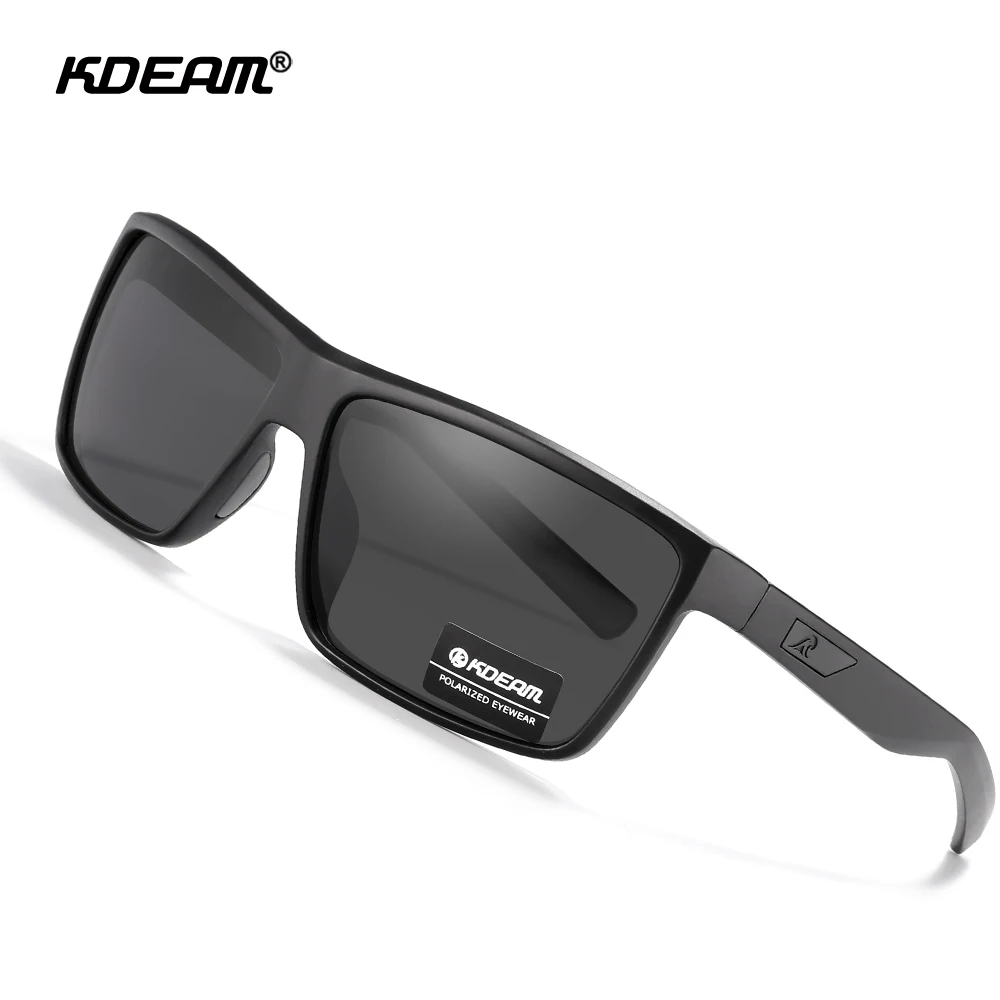 Kdeam Scratch Resistance Sunglasses Men Polarized 100% UV Protection Sun Glasses Integral Spring