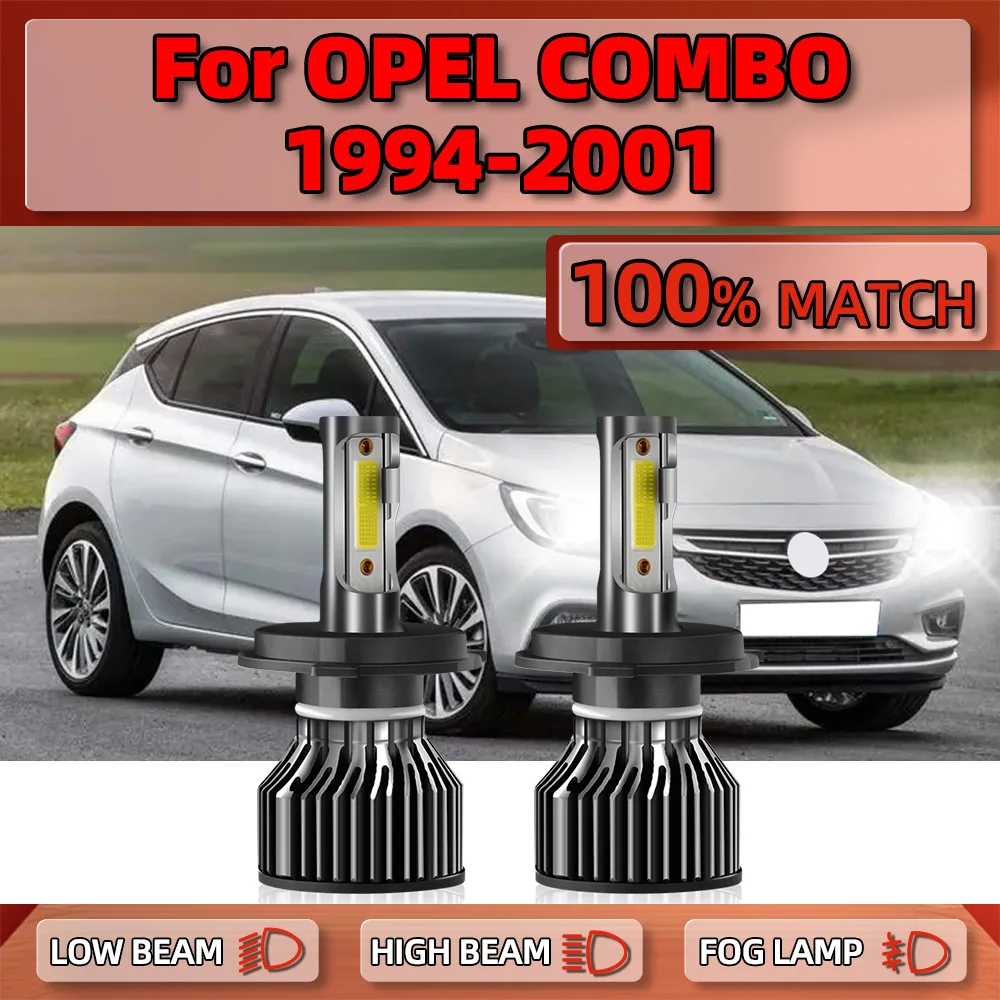 

2Pcs H4 LED Headlight 20000LM Car Light Bulbs 6000K White Auto Lamps 12V For OPEL COMBO 1994 1995 1996 1997 1998 1999 2000 2001