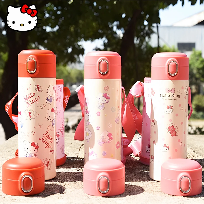 

Kawaii Sanrio Hello Kitty Thermos Cup Cute Cartoon 316 Stainless Steel Student Large Capacity Thermos Kettle Outdoor Straw Cup