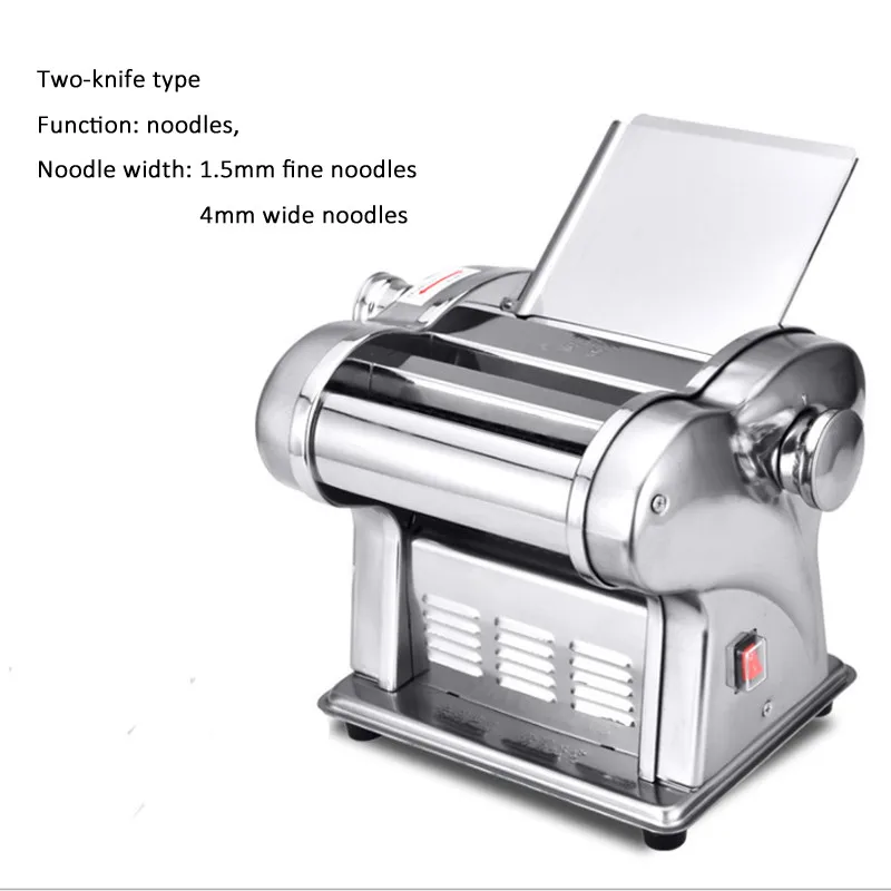 Description Picture 3 of item1 Blade Electric Stainless Steel Pasta Maker Machine Noodle Making Machine Dough Sheeter Dough Roller