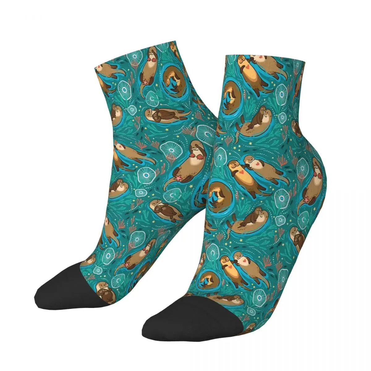 

Sleep Play Sea Otter Otters Ankle Socks Male Mens Women Winter Stockings Polyester