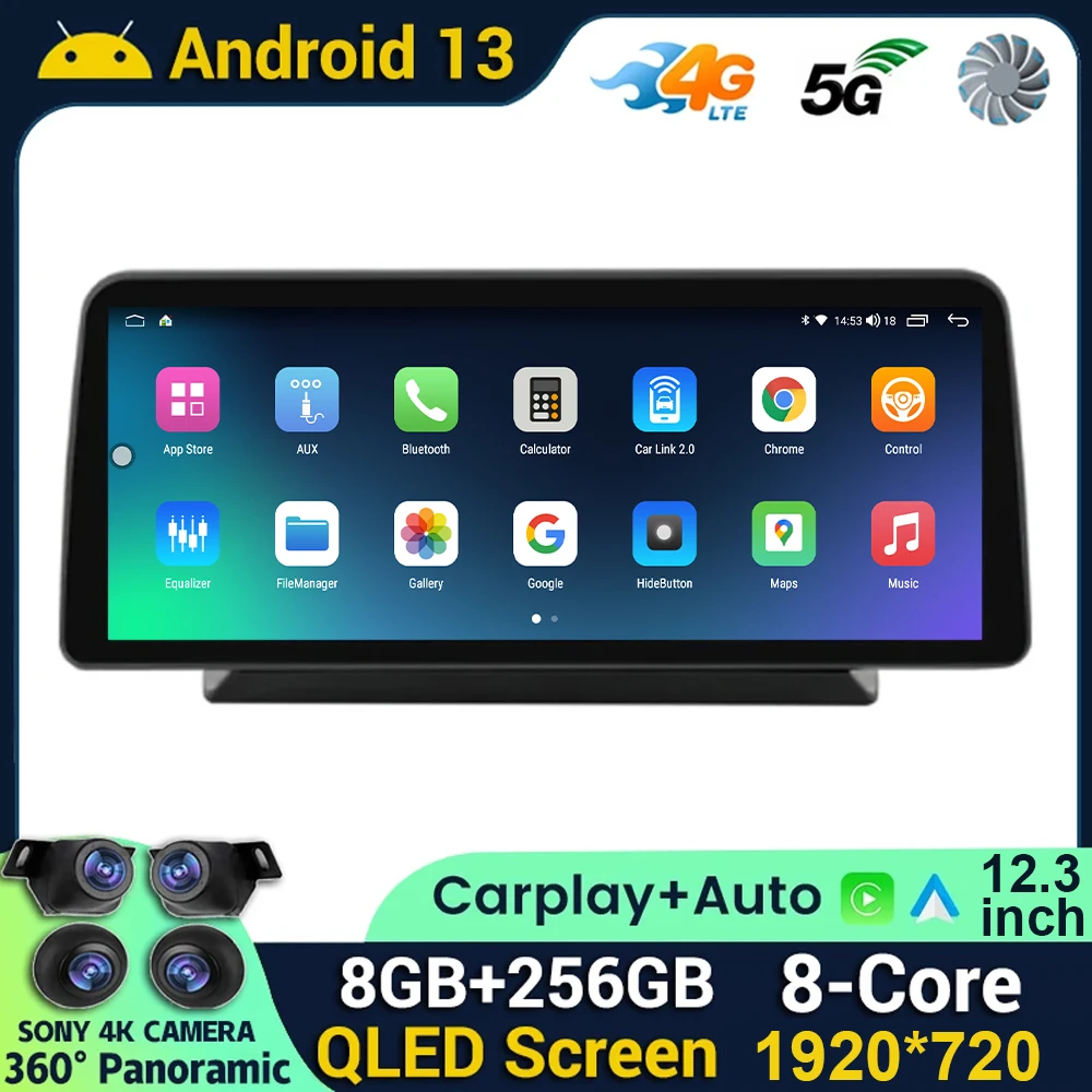 

12.3 inch Andriod 13 for Citroen C5 2009 Head Unit Car Radio 2 Din Multimedia Video Player GPS 2din Carplay Stereo 5G WIFI