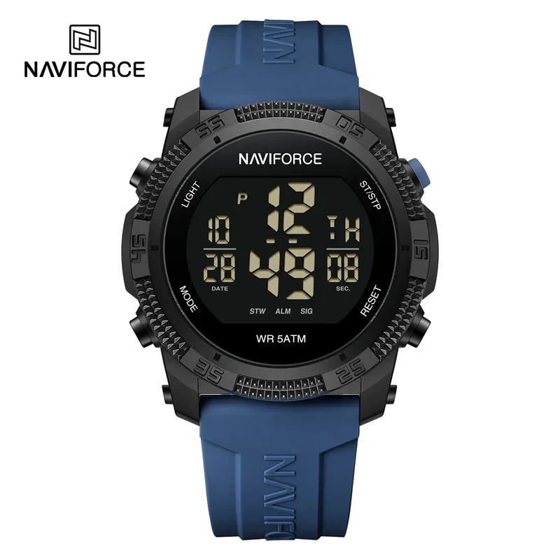 NAVIFORCE NF7104 Men's Fashion Silicone Strap Digital Sport Watch