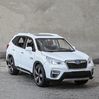 1/30 Subaru Forester SUV Alloy Car Model Diecast Metal Toy Off-road Vehicles Car Model Simulation Sound and Light Kids Toys Gift 1