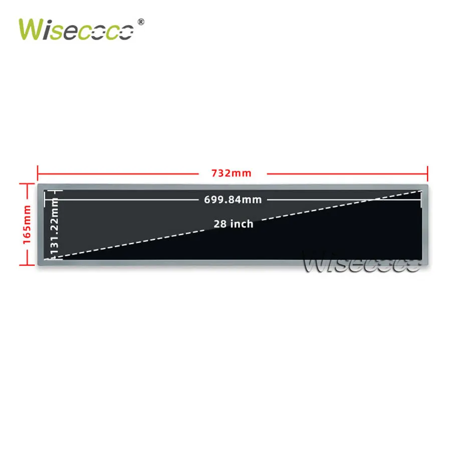 Wisecoco-28 ġ Ʈġ  LCD ̵ ĳ ÷ 1920*360  ȭ, ۸  ũ  Ʈ