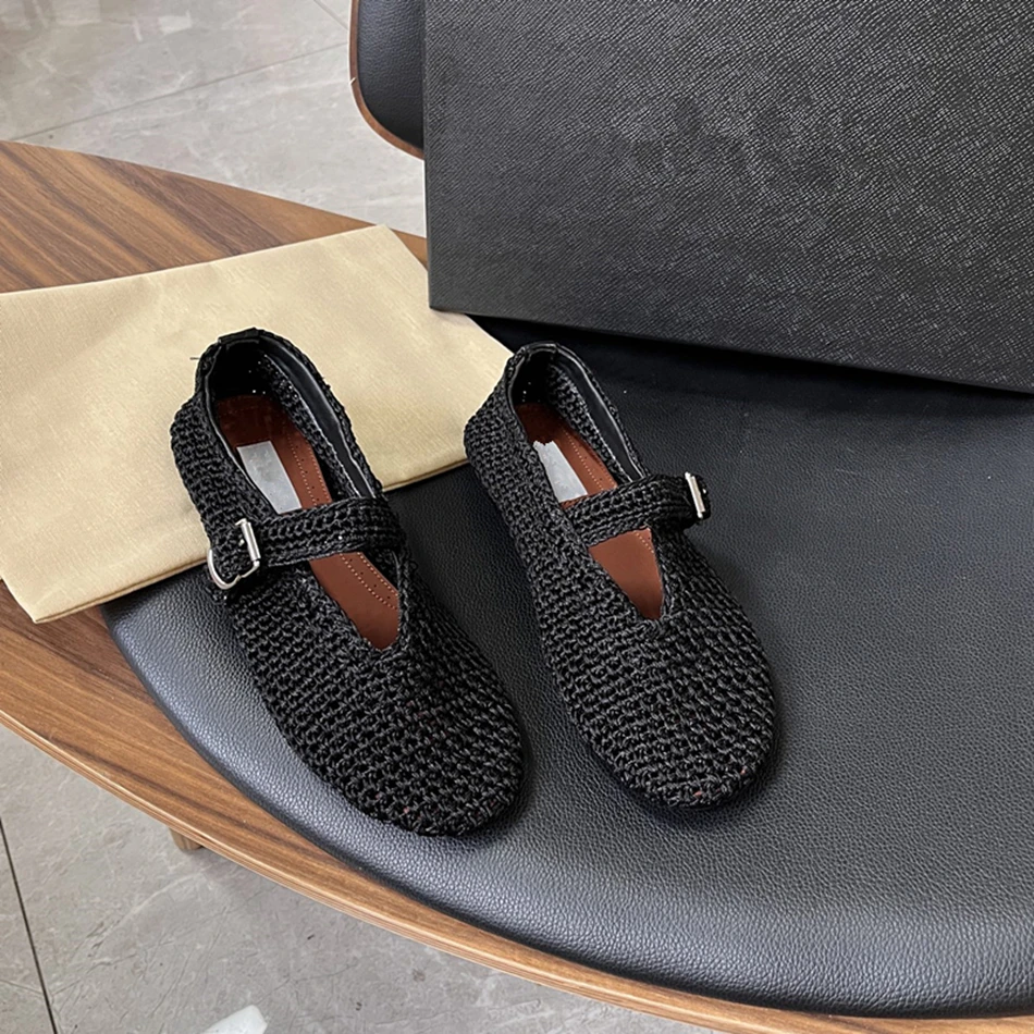 A*ia Ballets Shoes In Woven Leather High Quality And Super Comfort Flat Shoes 2025 New Luxury Design Shoes For Women ﻿ 3