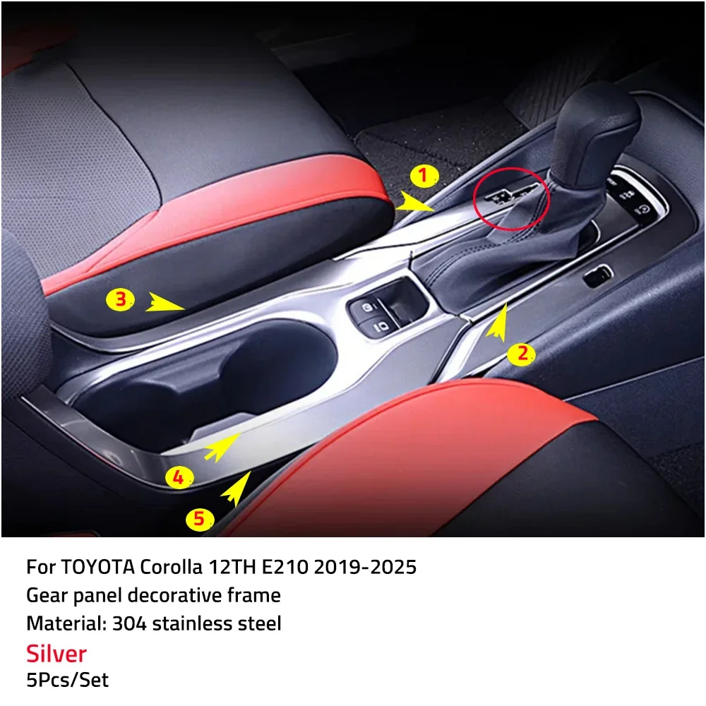 Auto Lüftungsschlitz Dekor Für Toyota Corolla E210 (2019-2025) – Carbon Look Mittelkonsole Schutz