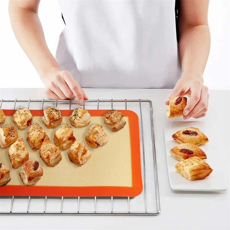 1PCS 반죽 반죽 매트 실리콘 베이킹 매트 피자 케이크 반죽 제조기 주방 요리 바베큐 가제 Bakeware 주방 악세사리
