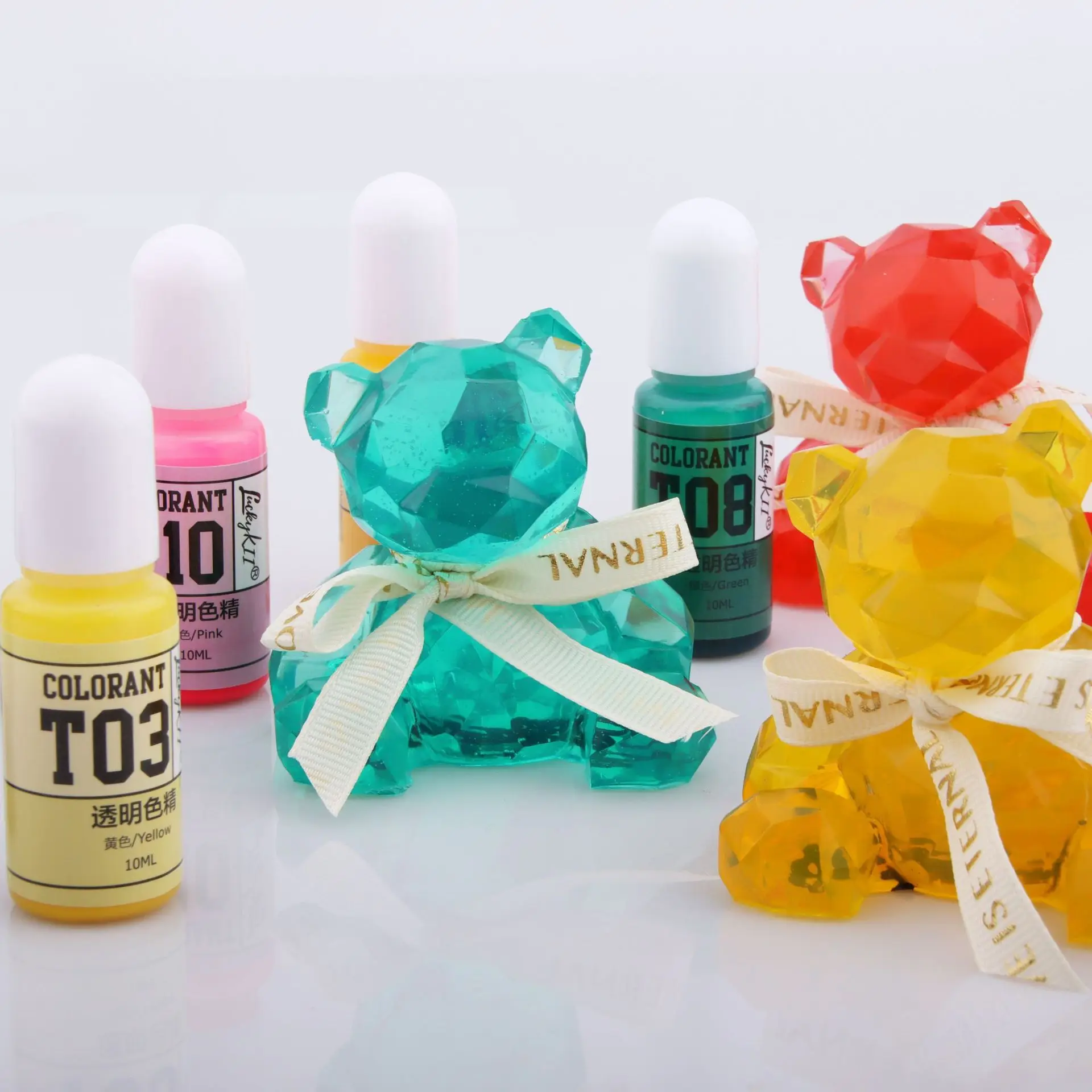 Transparent Resin Pigment DIY Crafts Epoxy Pigment Color Essence Liquid Art Ink Liquid Colorant Dye 14pcs