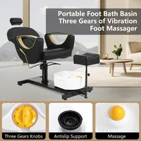 Chaise de pédicure hydraulique avec bain de pieds de Massage, pivotante à 360 °, hauteur réglable et tabouret pour magasin de SPA de pieds 4