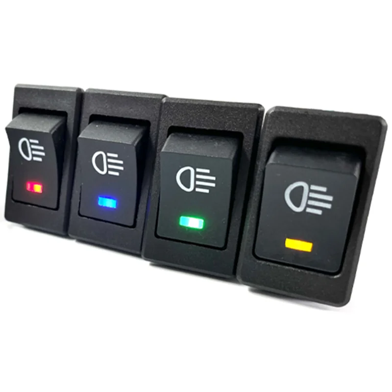 12V Vehicle Car Boat Fog Light LED Rocker Switch Dash Dashboard Green 4 Pin  New at Rs 1379.00, Car LED Light