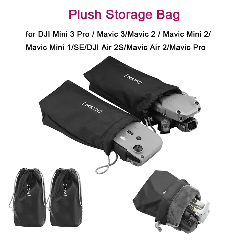 Storage Bag For Dji Mini 3 Pro /Mavic 3/2/Mavic Mini 2/Mini/Se/Air 2/2S Drawstring Handbag Soft Cloth Protective Carrying Case
