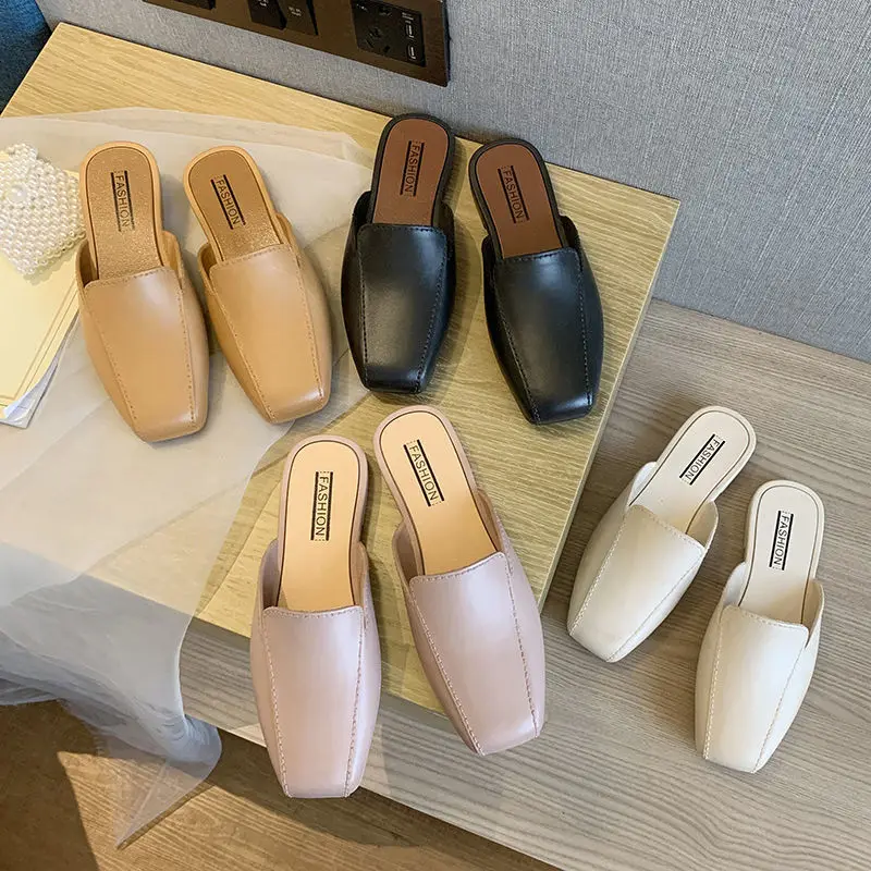 Non-slip Slippers Women's 2022 New Simple Sandals and Slippers Fashionable Outer Wear Soft Bottom Four Seasons Drag