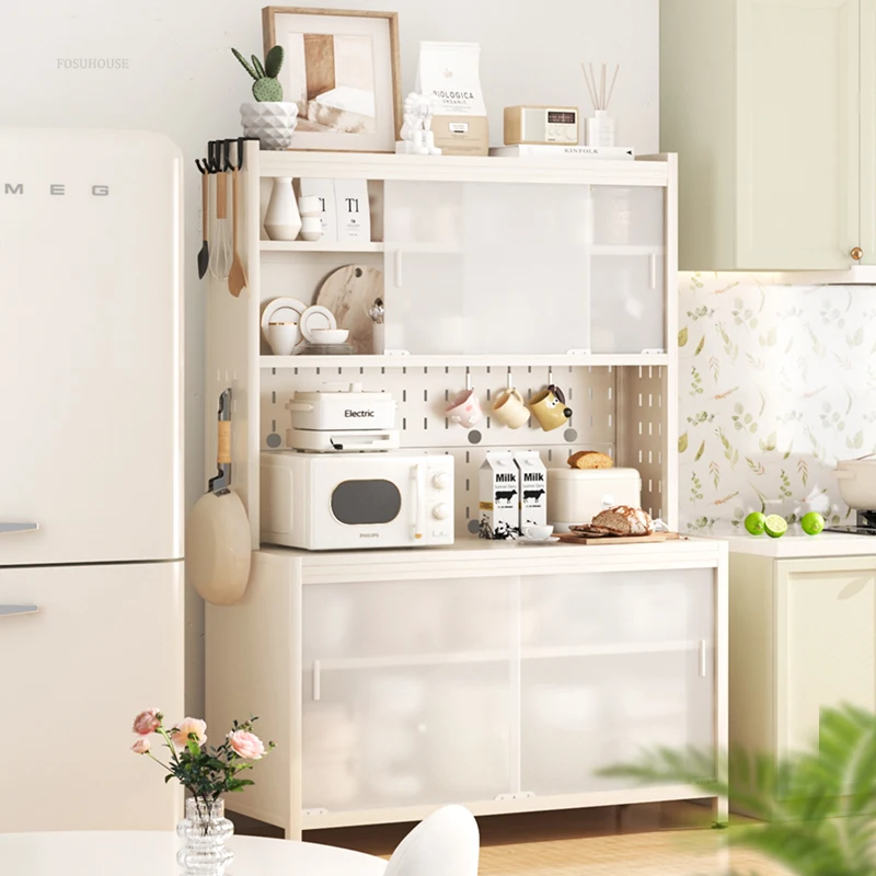 Modern Minimalist Kitchen Cabinets Household Storage Cabinet Floor-standing Multi-layer Wall-mounted Integrated Kitchen Cabinet