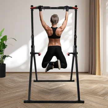 Adjustable Pull Up Bar, 200kg Load Foldable Home Gym Multi-Function Training Station with Parallel Bars for Strength Training 6