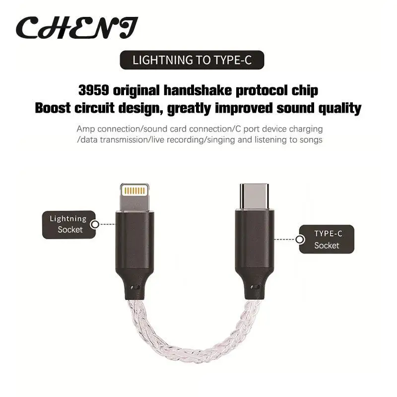 USB Type C To Type C DAC Hifi Adapter Earphone Amplifie Digital Decoder AUX Audio Cable Converter Android OTG Adapter Cable