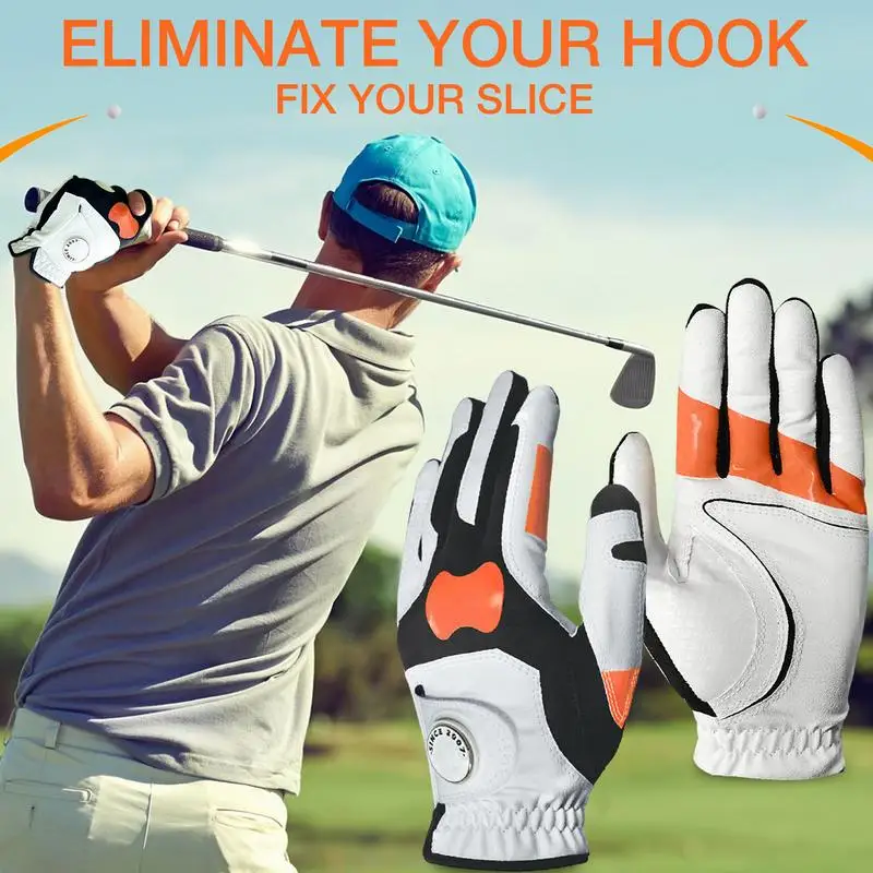 Left Hand Golf Gloves Golf Chipping Correction Gloves Grip Trainer Reduce Golf Hook Ball Corrector Gloves For Golf Training