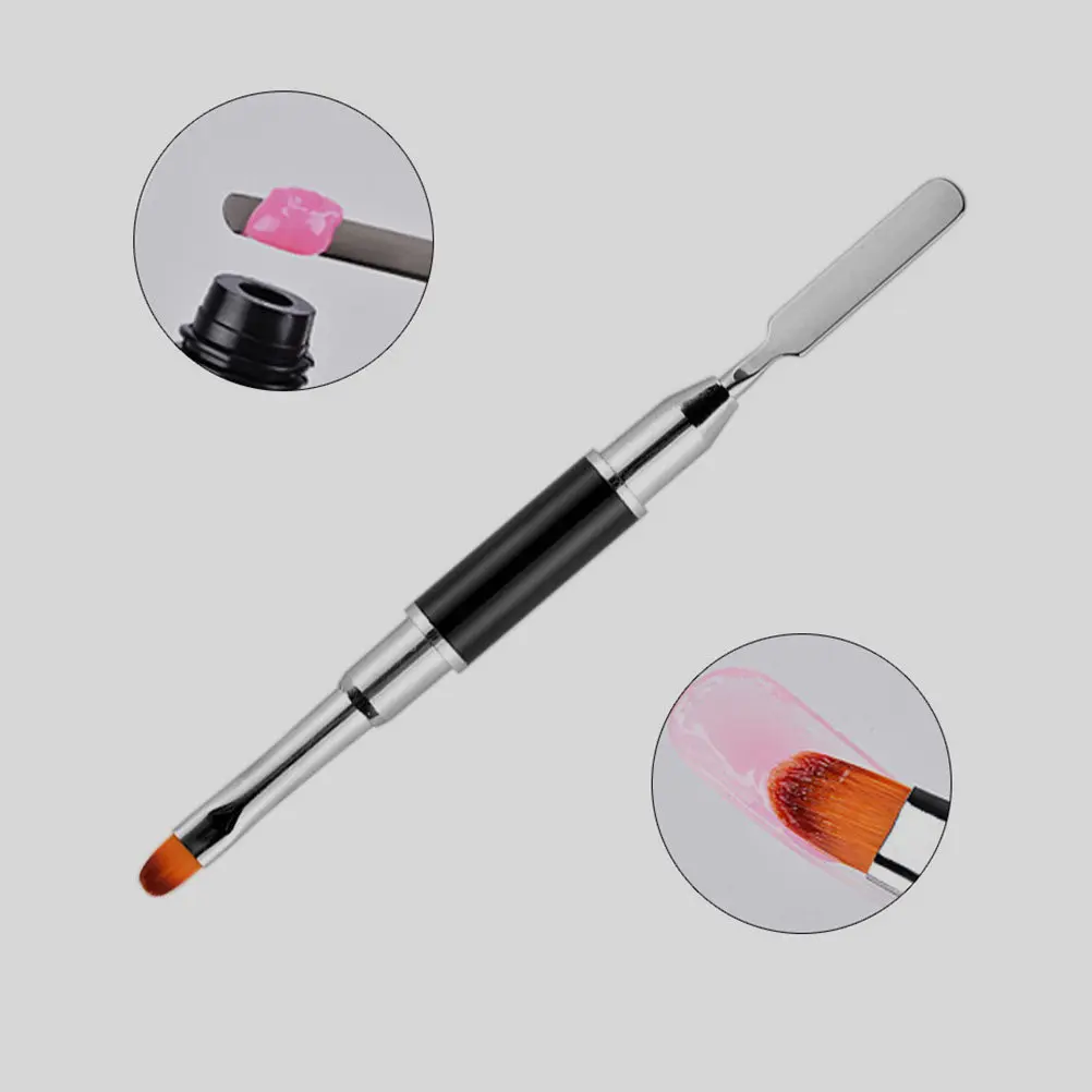 전문가용 듀얼팁 UV LED 네일 아트 펜, 살롱 DIY 매니큐어 페인팅 도구 네일 아트 용품을 위한 길고 가벼운 핸들 포함