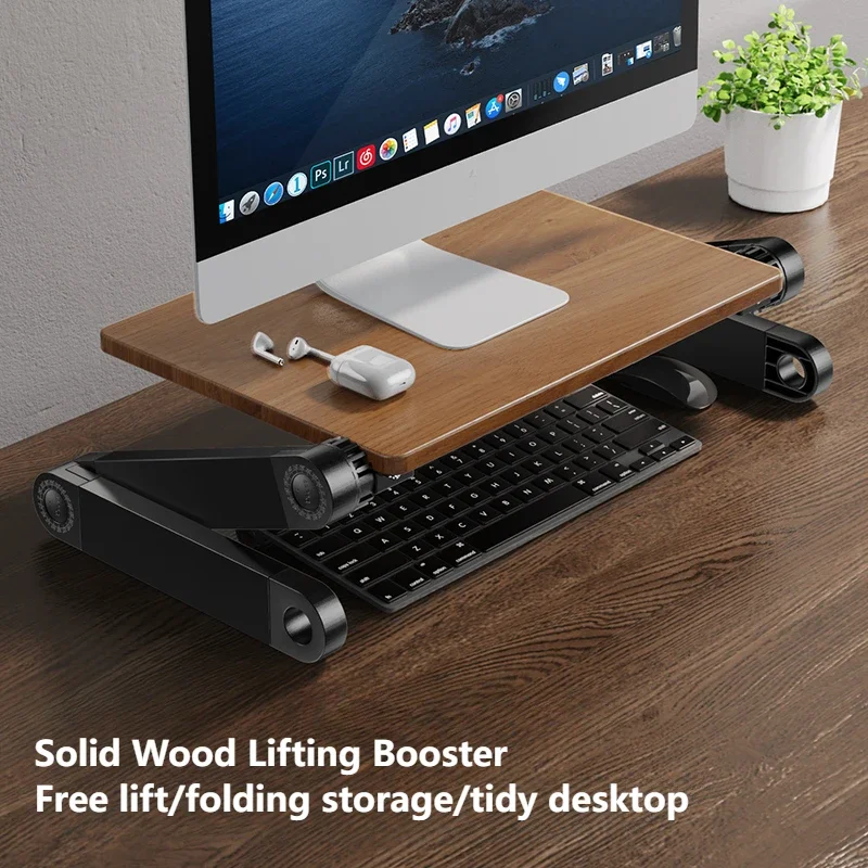 Oatsbasf-suporte de Madeira Maciça para Macbook Vertical Altura Ajustável Portátil Mesa Projetor