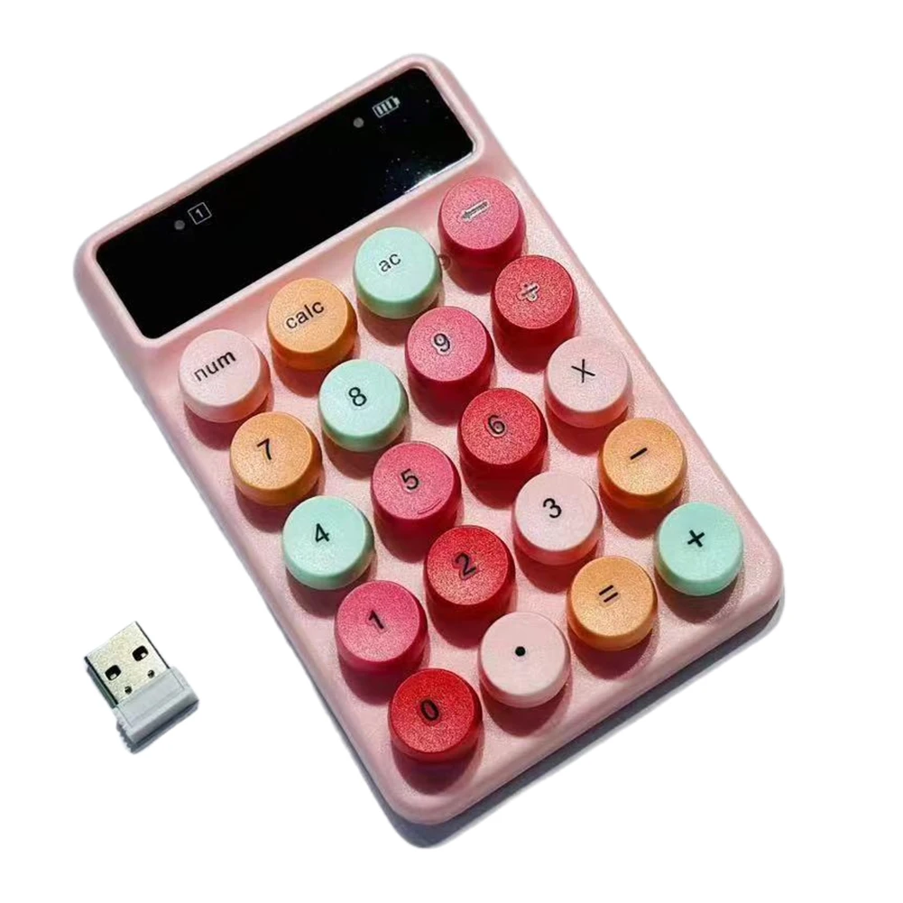 노트북 데스크탑 PC용 배터리 전원 미니 숫자 키패드, 2.4G USB 리시버, 재무 회계 번호 키보드, 20 키