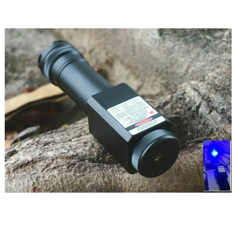 Waterproof 1mw 450nm Blue Laser Pointer Focusable Spot Diving Flashlight 450T-2000