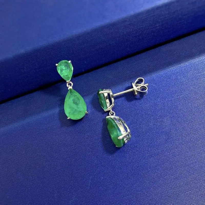 

Серьги-подвески из серебра 925 пробы, 7 х10 мм