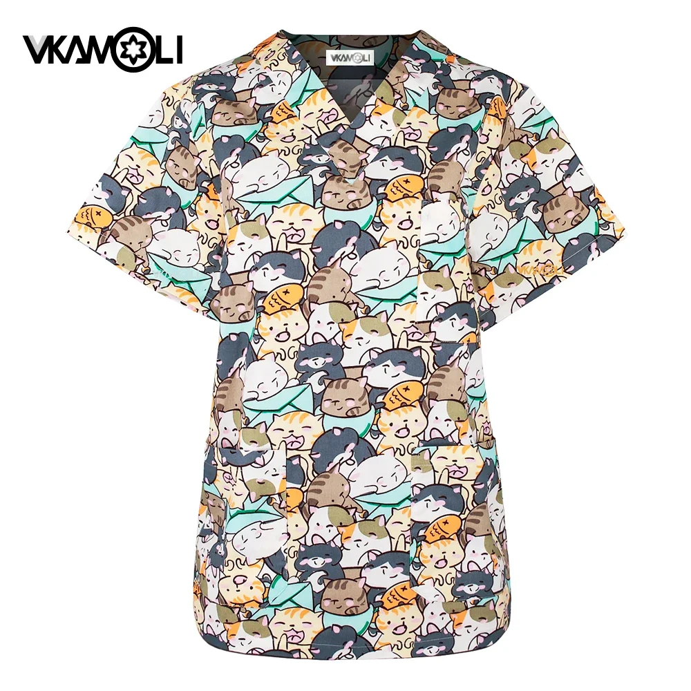 scrub tops women cotton nursing Uniform scrubs uniforms nurse uniformes clinic uniform Dentist Surgical gown medical scrubs