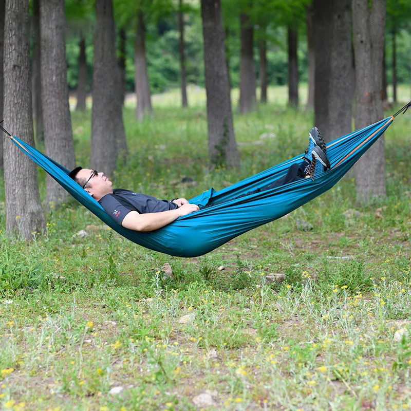 

Outdoor Ultralight Hammock Camping Picnic Barbecue Lightweight Easy Storage Single Relax Portable Hanging Folding Swing Hammock