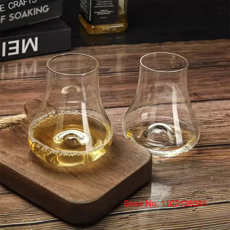 Professional Whisky Snifer Glass Niche Crystal Wine Tasting Glasses Concave Bottom Gather Aroma Smell Whiskey Copita Nosing Cup