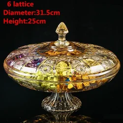 Transparent Acrylic Snack and Candy Dish with Cover (C)