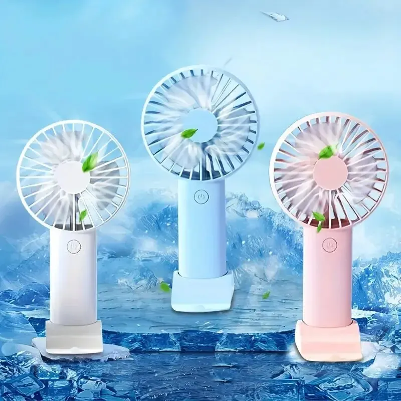 2026 Mini USB Charging Handheld Fan Desktop Small Fan With Mobile Phone Holder Portable And Simple Outdoor Small Fan 6