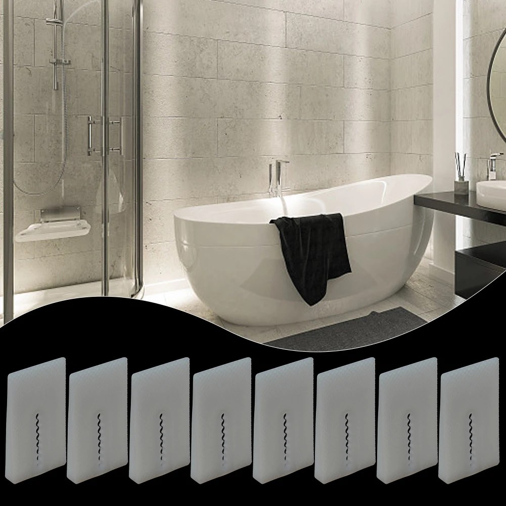 Multi-Purpose 8pcs Toilet Shims Leveling Shims Wedge Gasket High-quality 49*29*6.5mm Stackable Transparent White