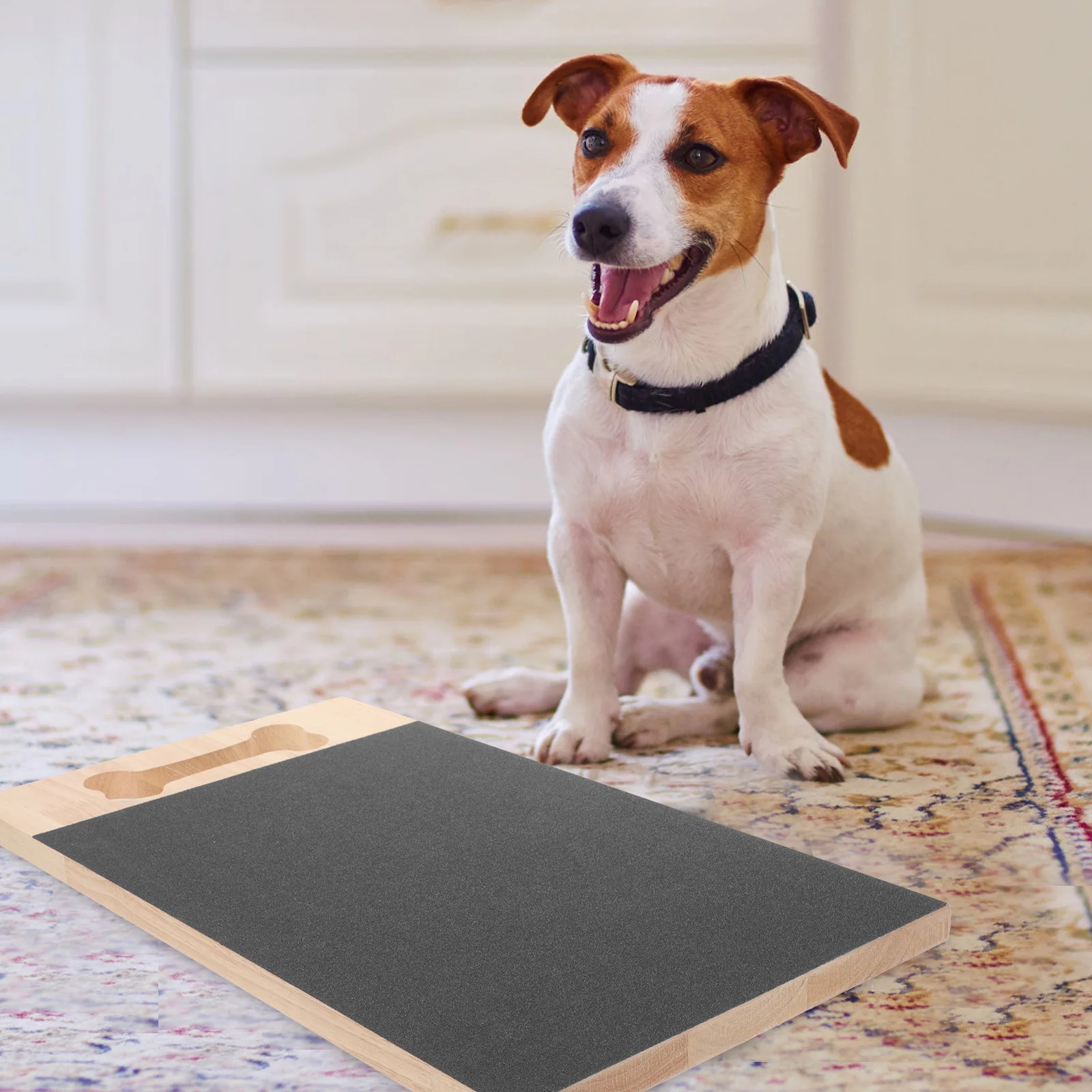 Dog Scratch Board Nail File Board for Dogs Multi-Functional Wooden Scratcher for Claw Grinding and Home Pet Use