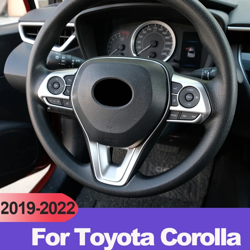 

Для Toyota Corolla E210 2019 2020 2021 2022 ABS углеродное волокно Автомобильная Кнопка рулевого колеса панель отделка крышка аксессуары