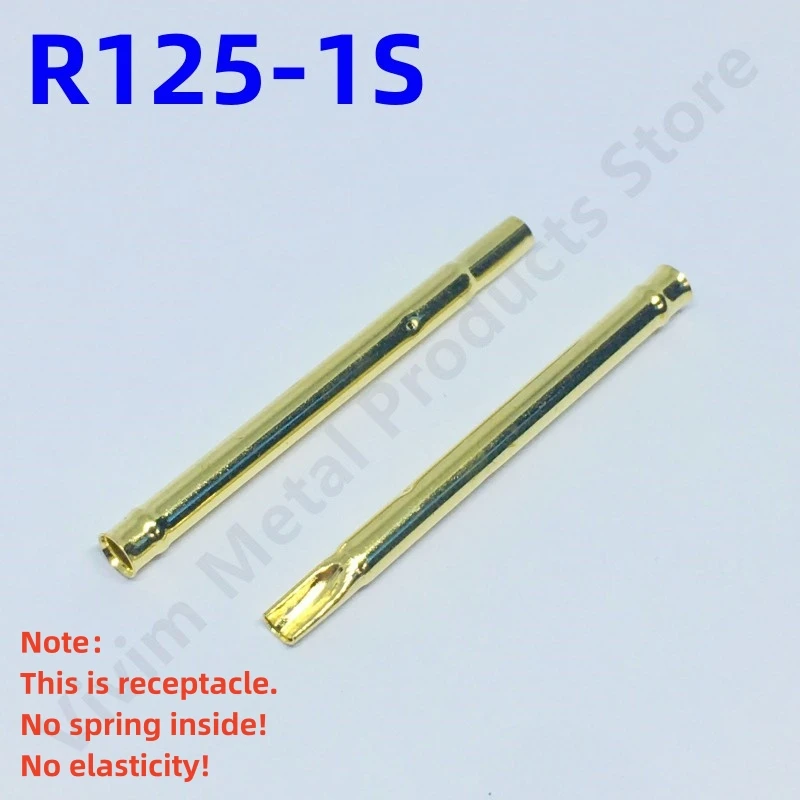 Conector Teste Pin R1251s Pin P125-b Latão Tubo Agulha Manga Assento Solda Conector Sonda Manga 30 mm Diâmetro Externo 2.36 mm 100 Pcs