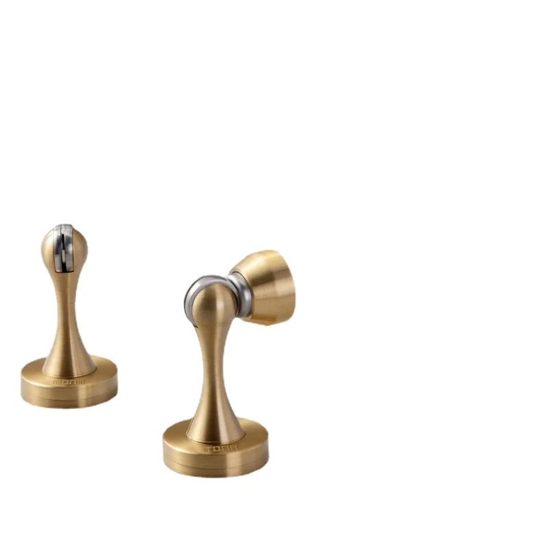 Yy Brass Door Suction Household Anti-Collision Floor Knob Copper Wall Suction Strong Magnetic Floor Suction