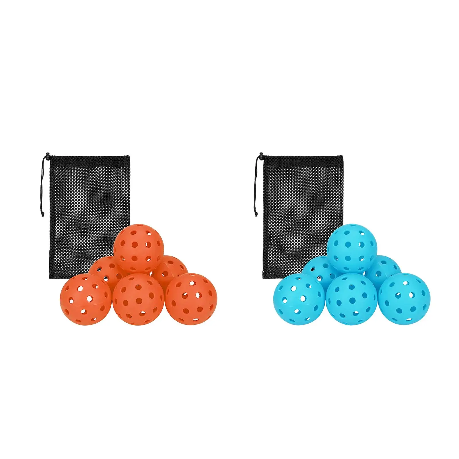 6 x Balls Accessories High Elastic 74mm Durable Pickle Balls Official Size Ball