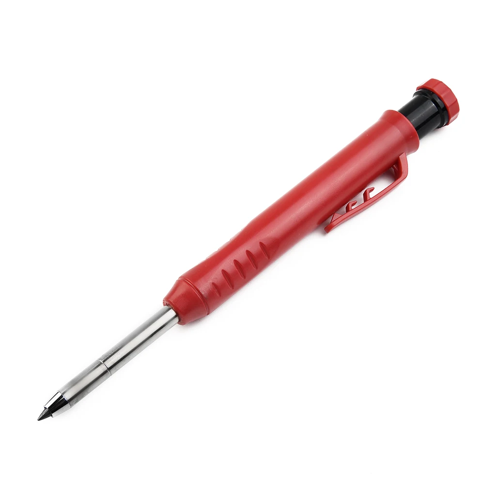 

New Solid Carpenter Pencil Set or Refill Lead Built-in Sharpener Marking Tool Woodworking Deep Hole Mechanical Pencil Hot Sale